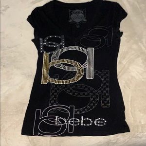 bebe v-neck shirt
